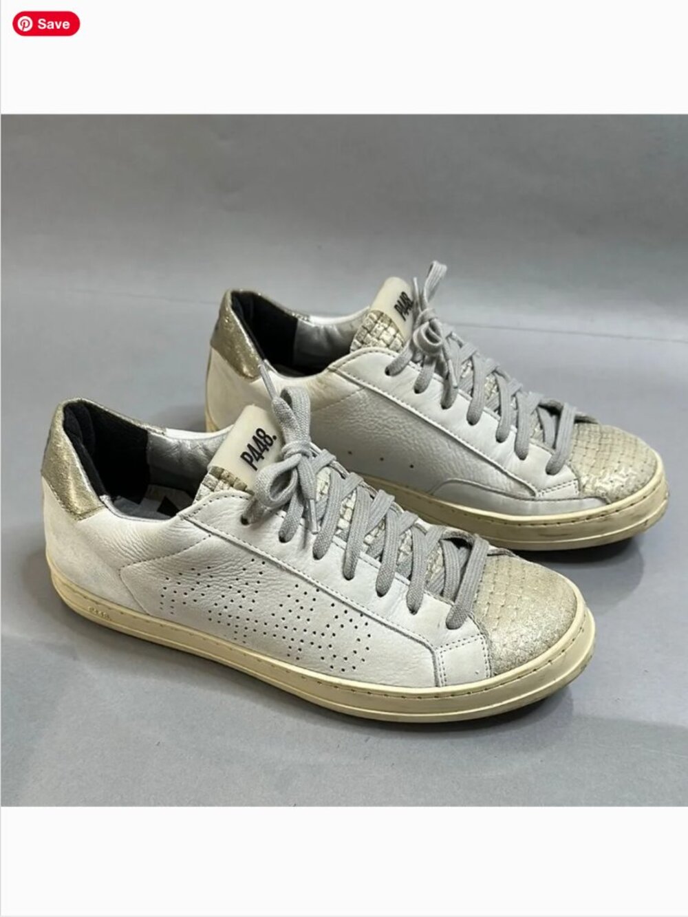 ✨ P448 John Metallic Sneakers – Women’s Size 38✨ (B-1544) - Picture 2 of 12